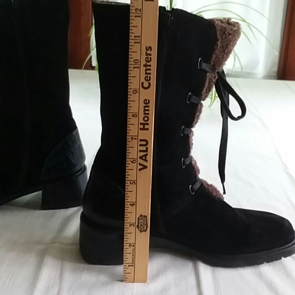 Stuart Weitzman Black Suede Winter Boots - Picture 11 of 11